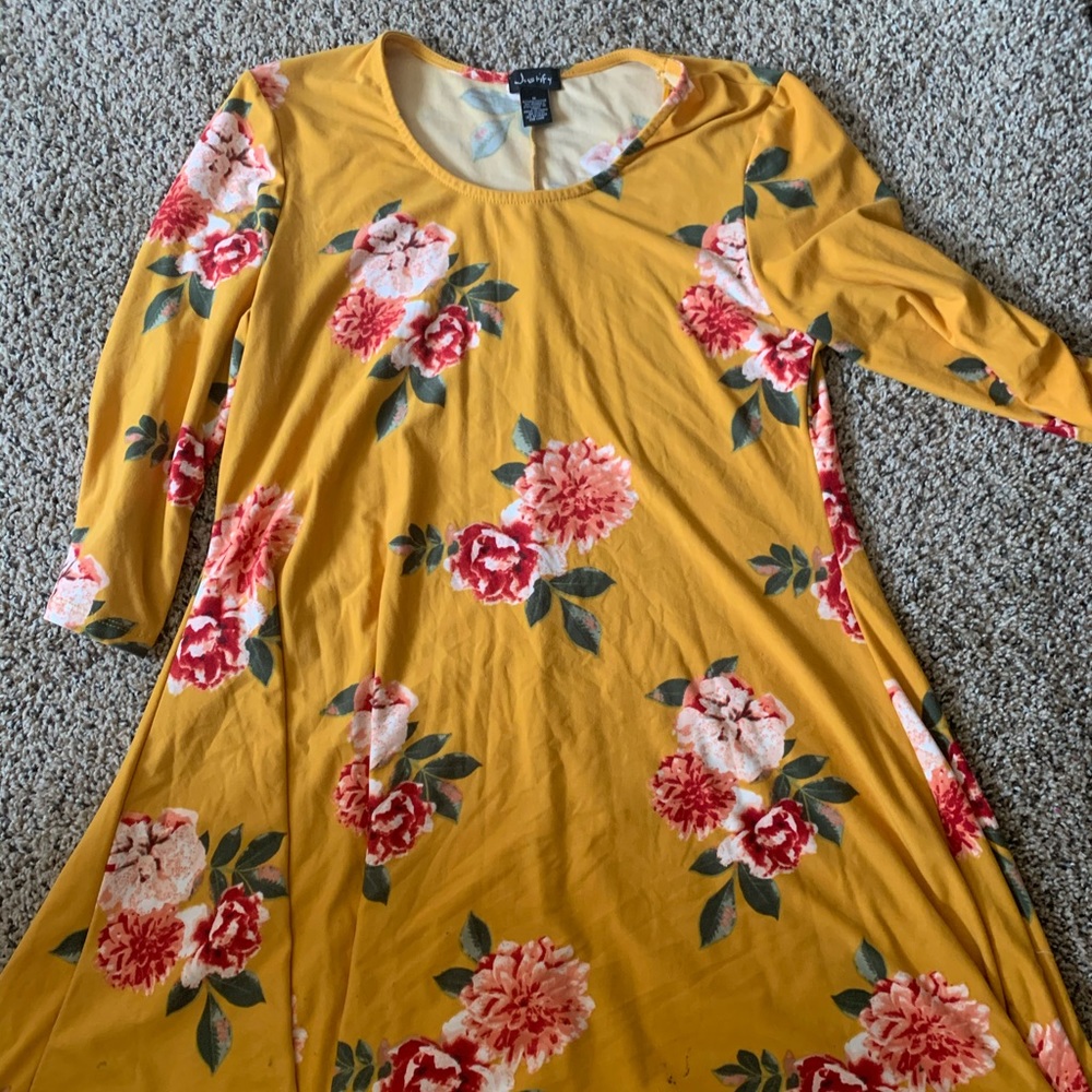 Yellow floral dress